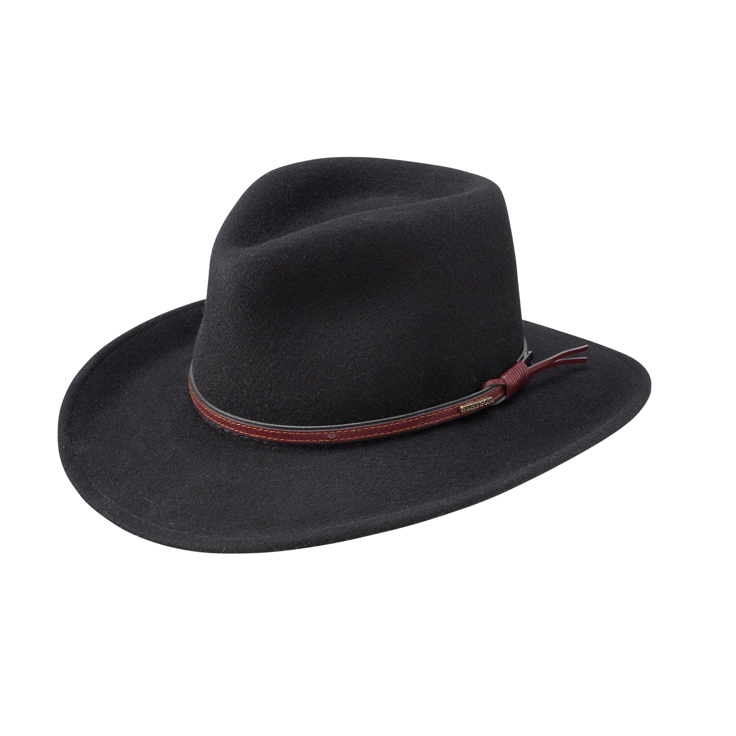 Stetson Bozeman 100% Wool Crushable Hat in Black