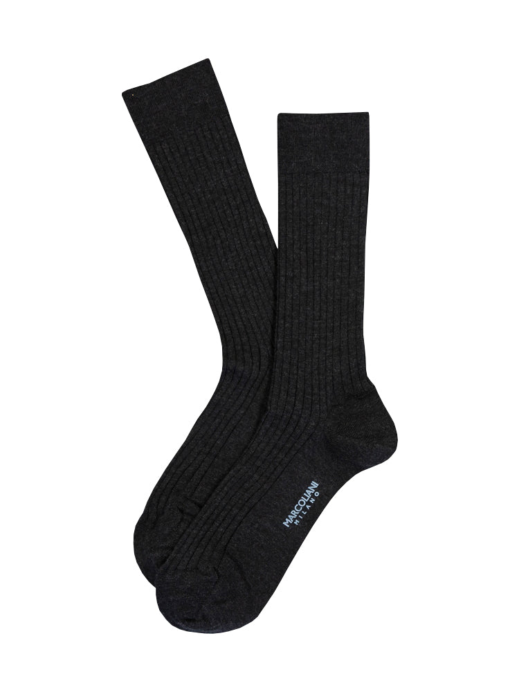 Buy 004-charcoal Marcoliani Milano Italian Sock in Navy
