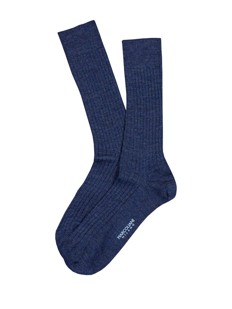 Buy 285-indigo-blue Marcoliani Milano Italian Sock in Navy