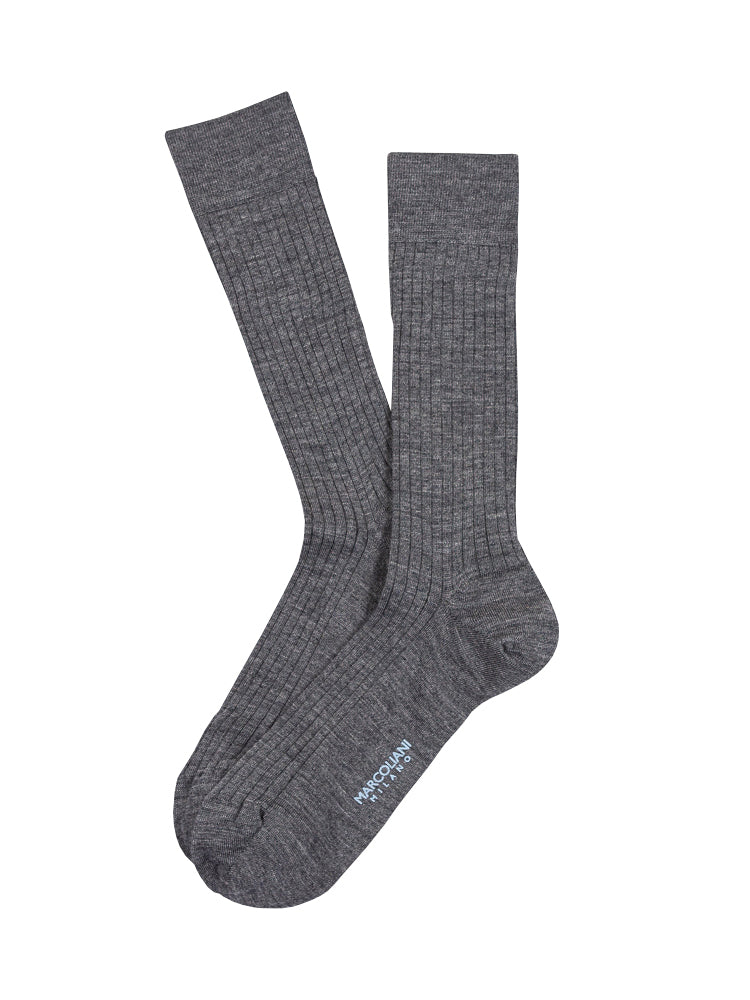 Buy 005-flannel-grey Marcoliani Milano Italian Sock in Navy