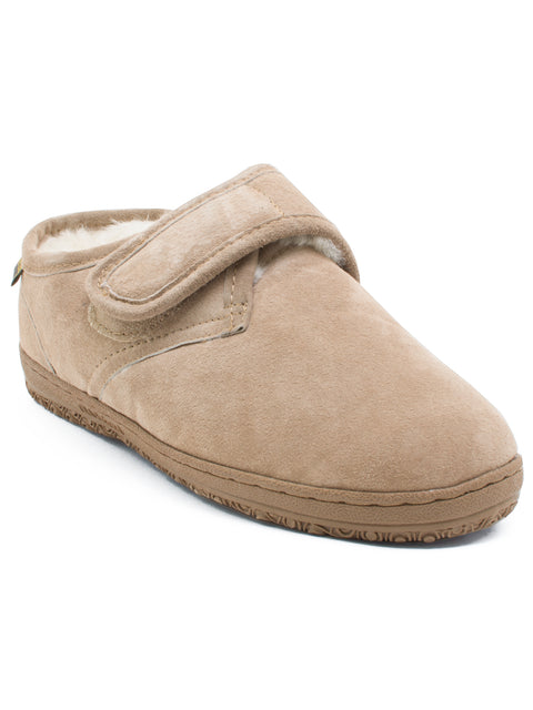 Old Friend's Men's Adjustable Closure Bootee Slippers - Wide Widths (3E)