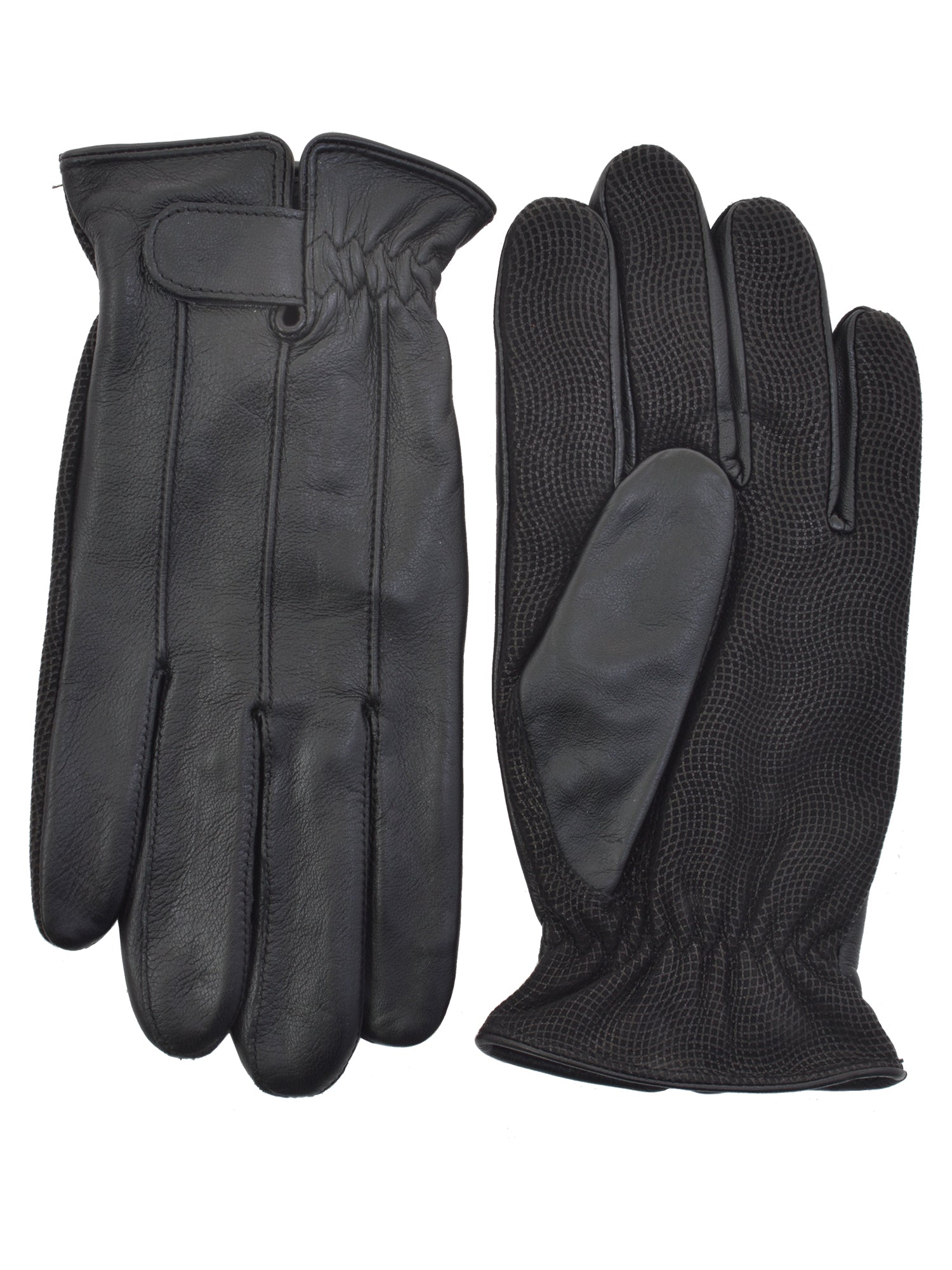 Lauer Sheepskin Leather Driving Gloves by Milwaukee in Black - 1807-BLK