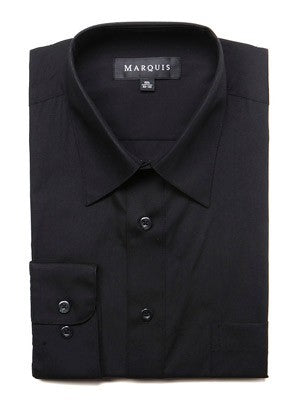 Marquis Men's Cotton Blend Dress Shirts - Tall Man Sizes - BLACK