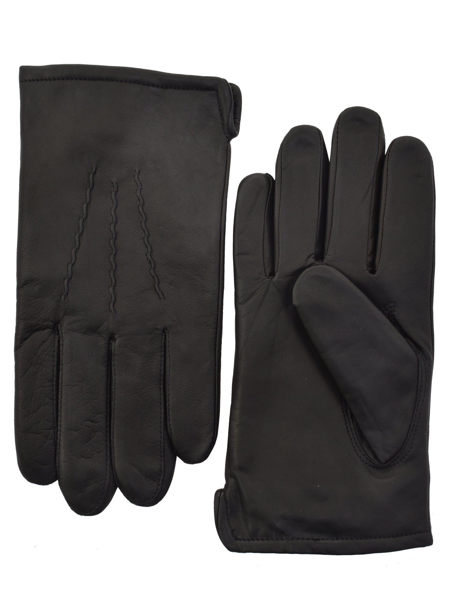 Lauer Men's Leather Lauer Gloves in Black - 1854-BLK