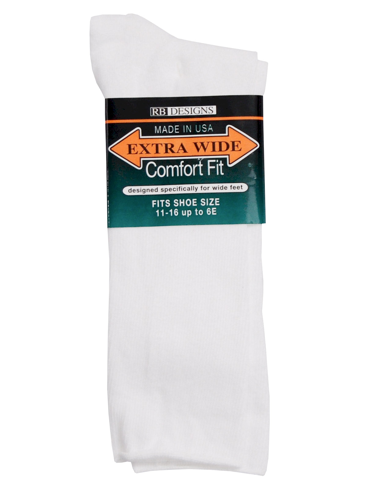 Extra Wide Men's Comfort Fit Dress Socks in White - Size Medium (8.5 - 11.5)