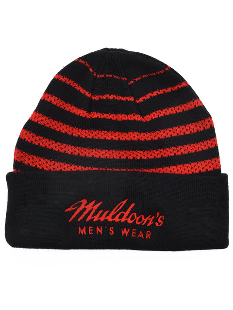 Muldoon's Acrylic Stocking Cap in Black / Red Mix