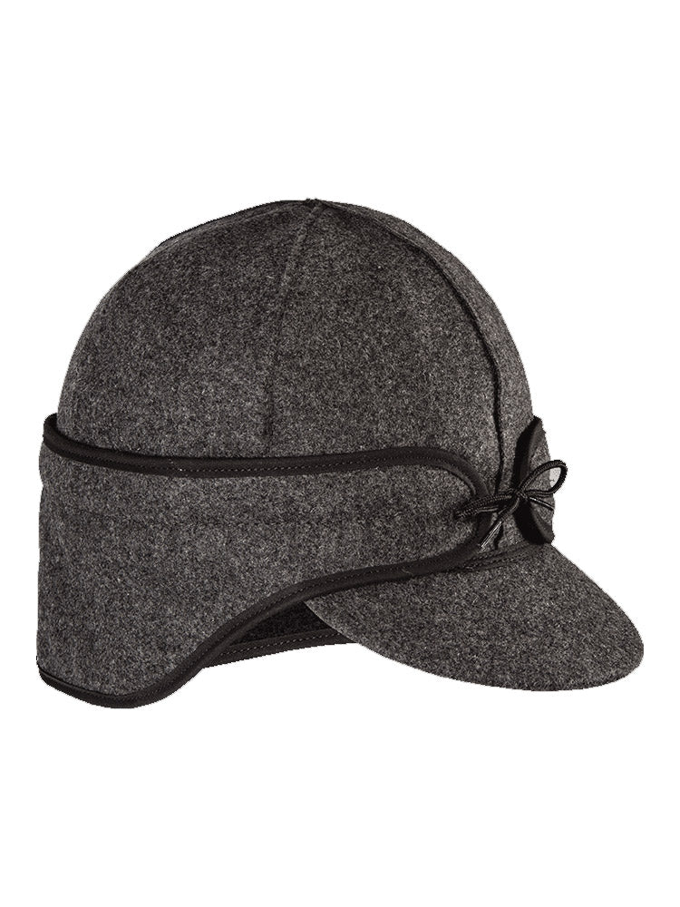 Stormy Kromer Rancher Caps With Ear Band in Charcoal - 50500-CHA