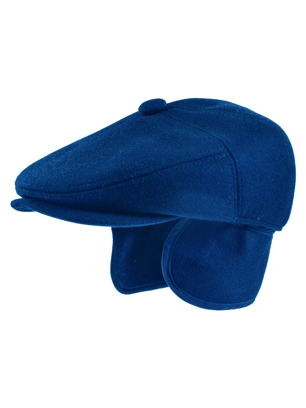 Dobbs Wool Blend Men's 'Flapper' Cap in True Blue - 1