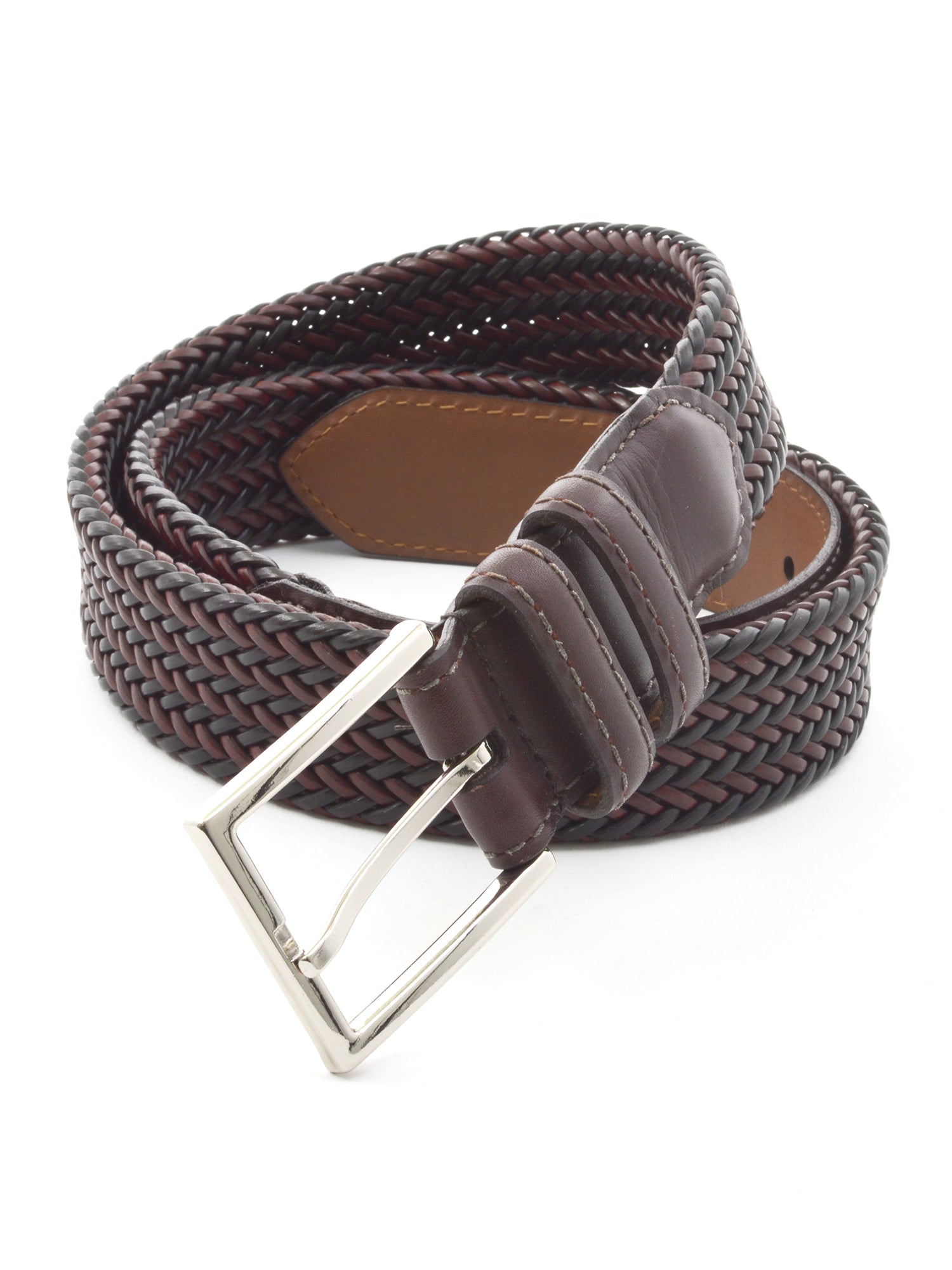 Lejon 35mm Braided Aniline Saddle Leather Clubhouse Belts - Regular Sizes