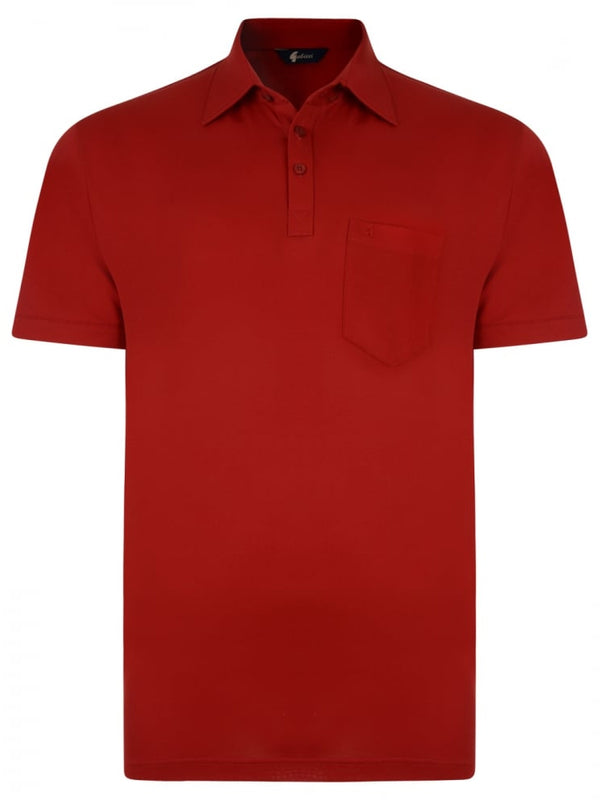 Gabicci Short Sleeve Cotton Blend Polo in Red - G0 - 1