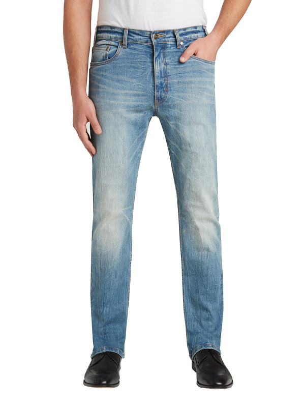 Grand River Distressed Stretch Jeans in Light Wash - 1