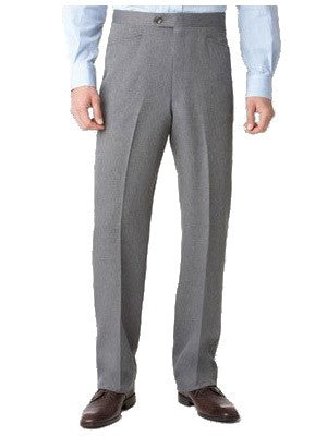 Ascott Browne 100% Polyester Beltless Western Front Pants in Medium Grey - Big Man Sizes