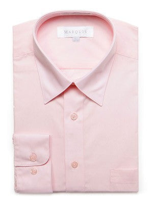 Marquis Men's Cotton Blend Dress Shirts - Regular Sizes - PINK