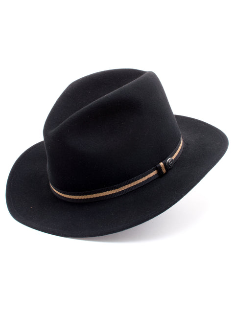 Stetson 100% Wool Felt Back Bay Hats in Black