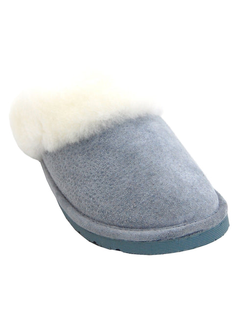 Old Friend's Ladies' Scuff Slippers in Light Blue