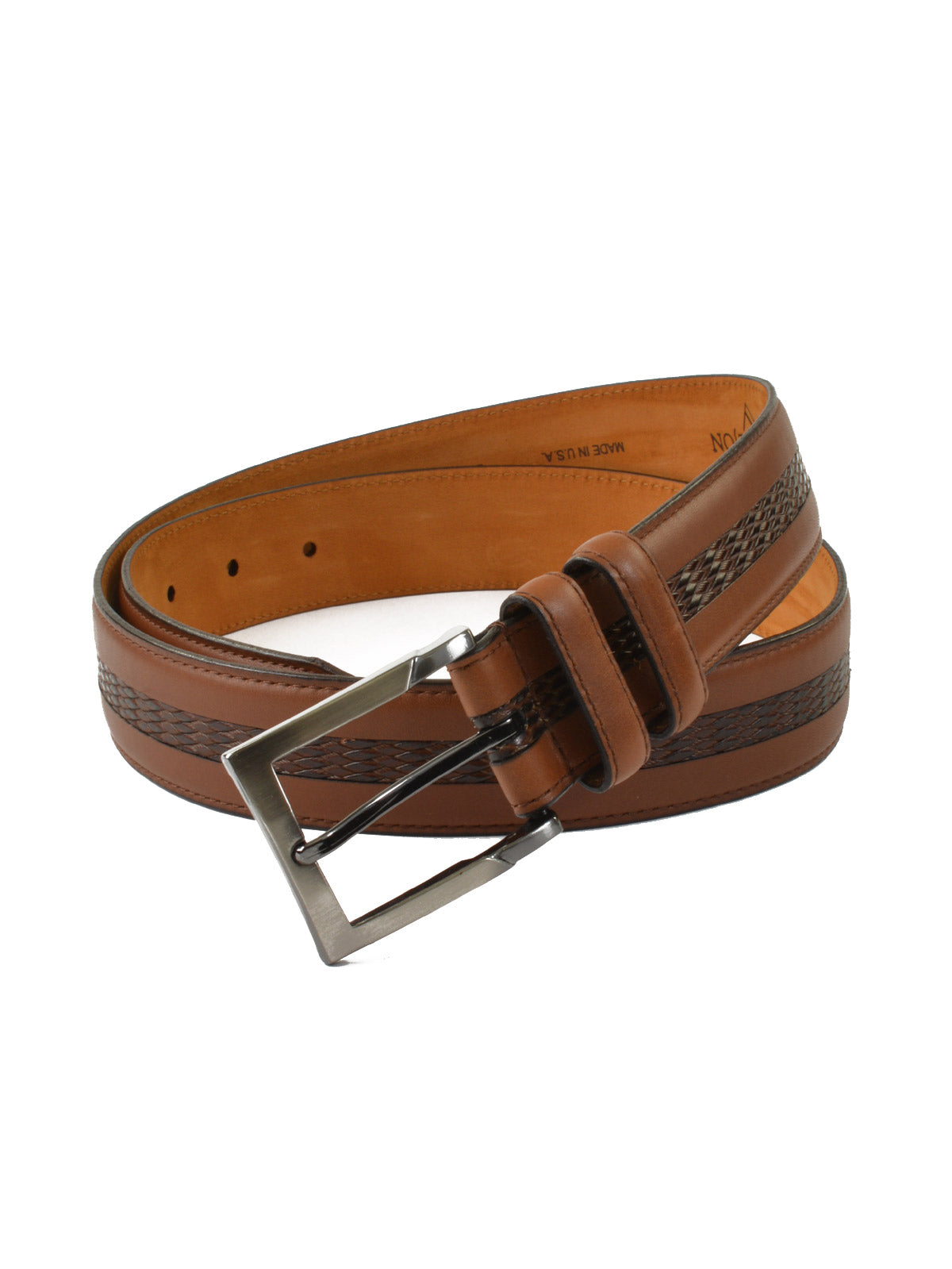 Lejon Genuine Italian Leather Bayside Belts in Tan - Big Man Sizes