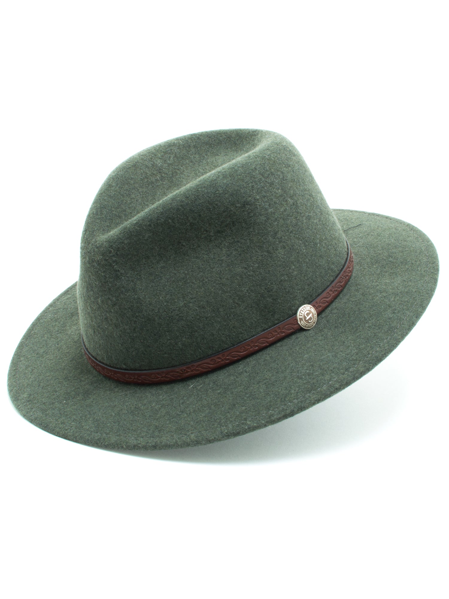 Stetson 100% Wool Felt 'Cromwell' Hats in Olive