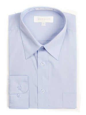 Marquis Men's Cotton Blend Dress Shirts - Tall Man Sizes - LIGHT BLUE