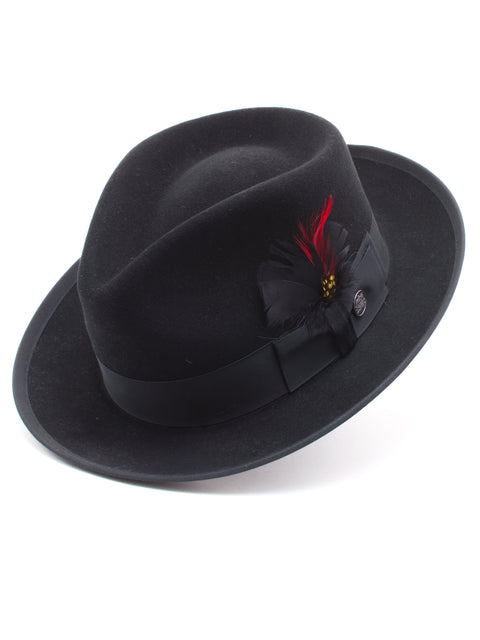 Stetson 100% Wool Felt 'Whippet' Hats in BLACK