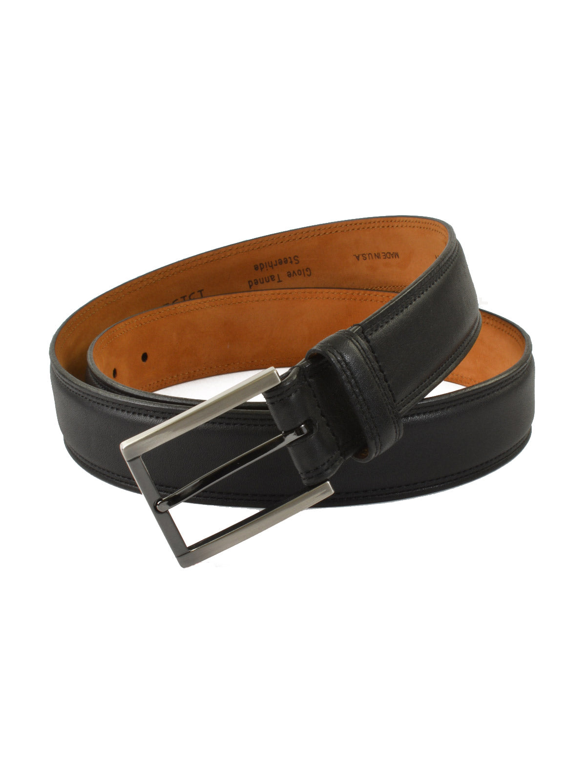 Lejon Glove Tanned Leather Dignitary Belts in Black - Regular Sizes
