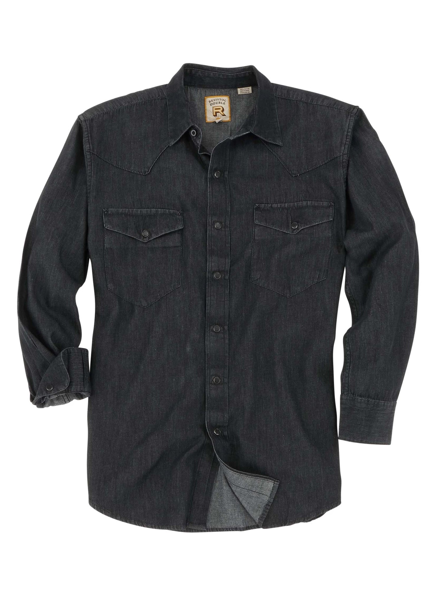 Resistol 100% Cotton Denim Shirt in Black