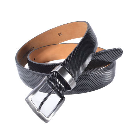 Remo Tulliani Calfskin Leather Sylvio Belt in Black