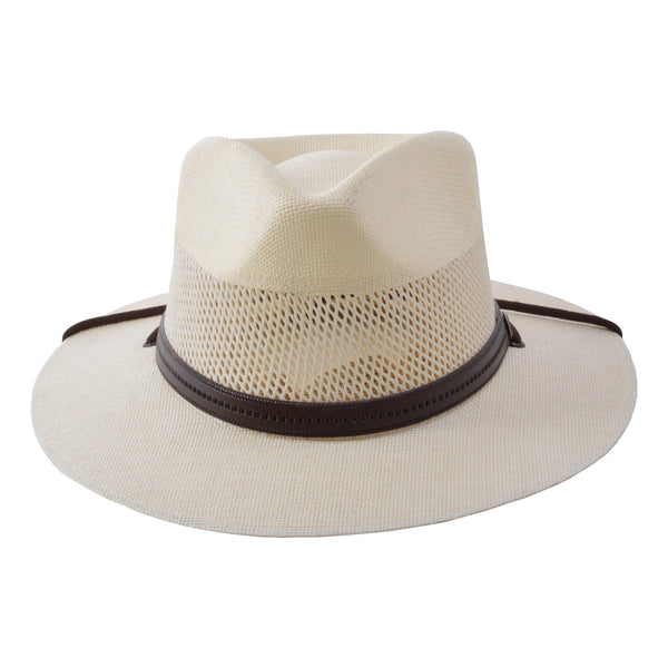 Stetson Afton Vented Canvas Straw Hat in Natural - 2