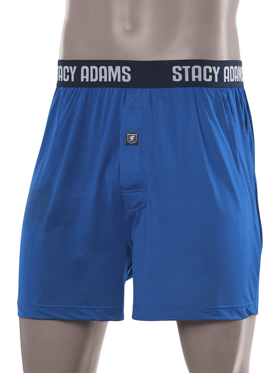 Stacy Adams Comfortblend Boxer Shorts in Blue - Regular Sizes