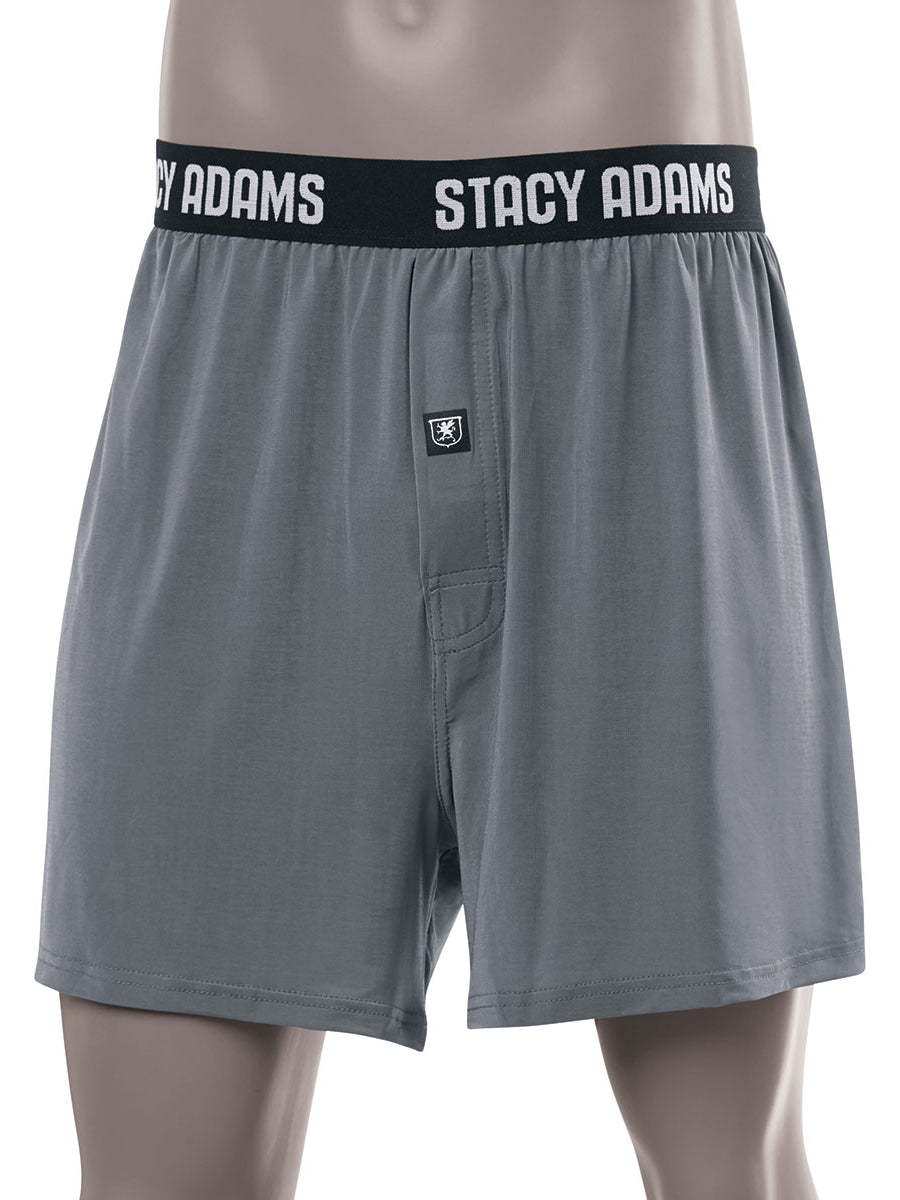 Stacy Adams Comfortblend Boxer Shorts in Gray - Regular Sizes