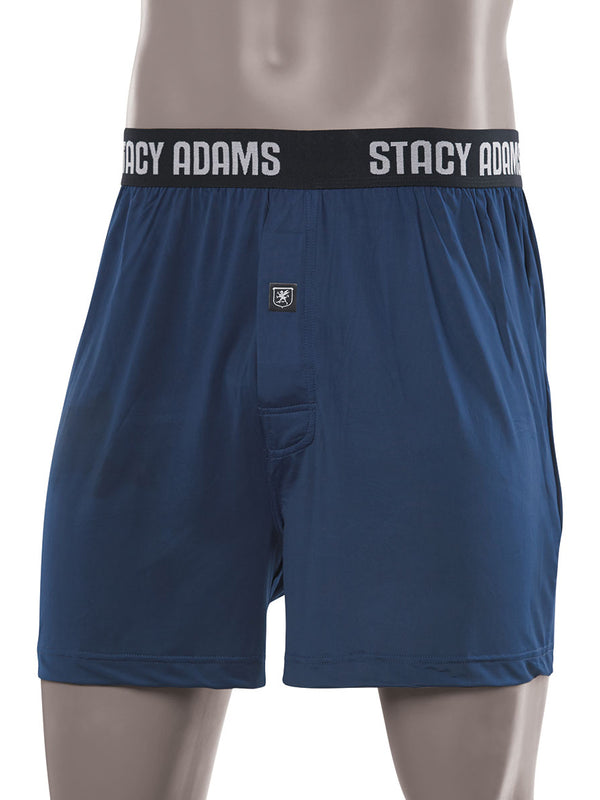 Stacy Adams Comfortblend Boxer Shorts in Navy - Bi - 1