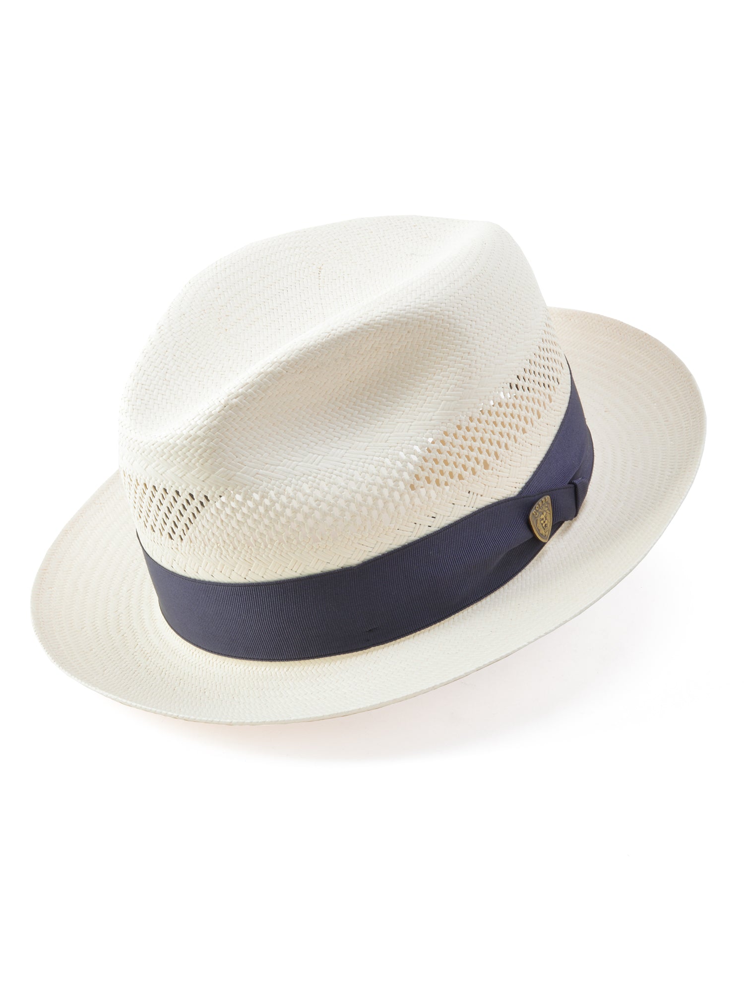 Dobbs Vented Center Dent Shantung Panama Straw Hat