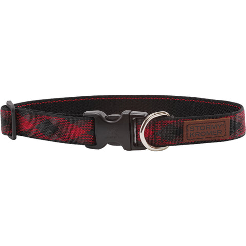 Stormy Kromer Dog Collar in Red/Black Plaid