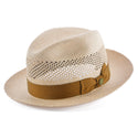 Stetson The Moor Panama Straw Fedora Hat with Hat Box - 1