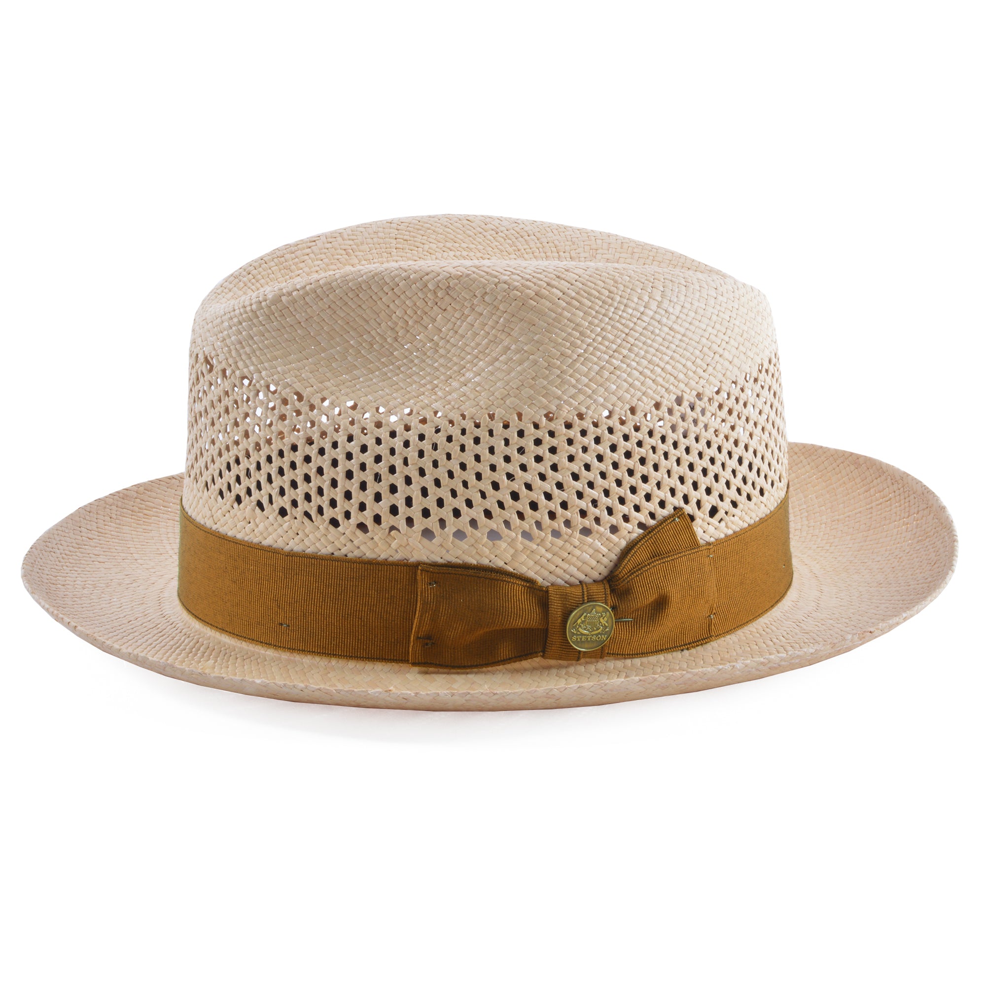 Stetson The Moor Panama Straw Fedora Hat with Hat Box