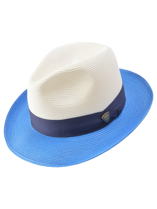 Dobbs Florentine Milan Toledo Straw Hat in Royal - 1